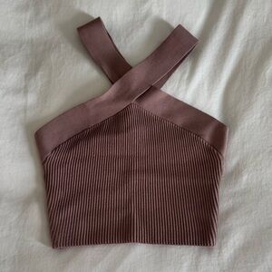 Babaton Sculpt Knit Criss Cross Cropped Tank